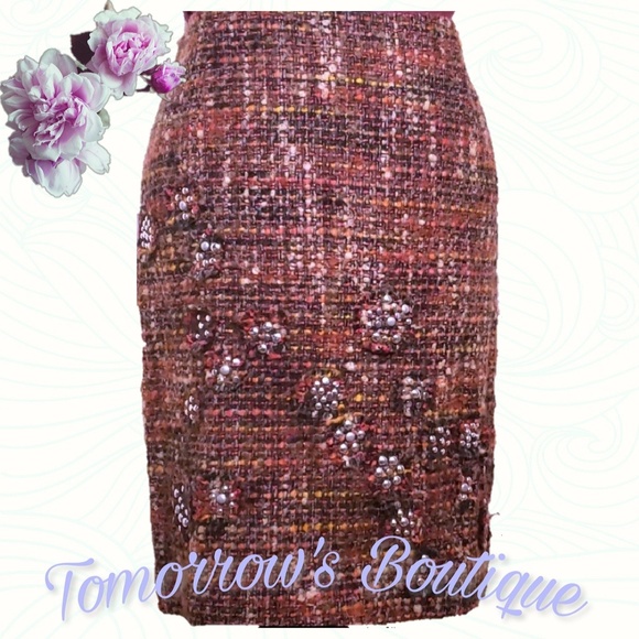 Per Se Dresses & Skirts - Per Se Tweed Studded retro skirt